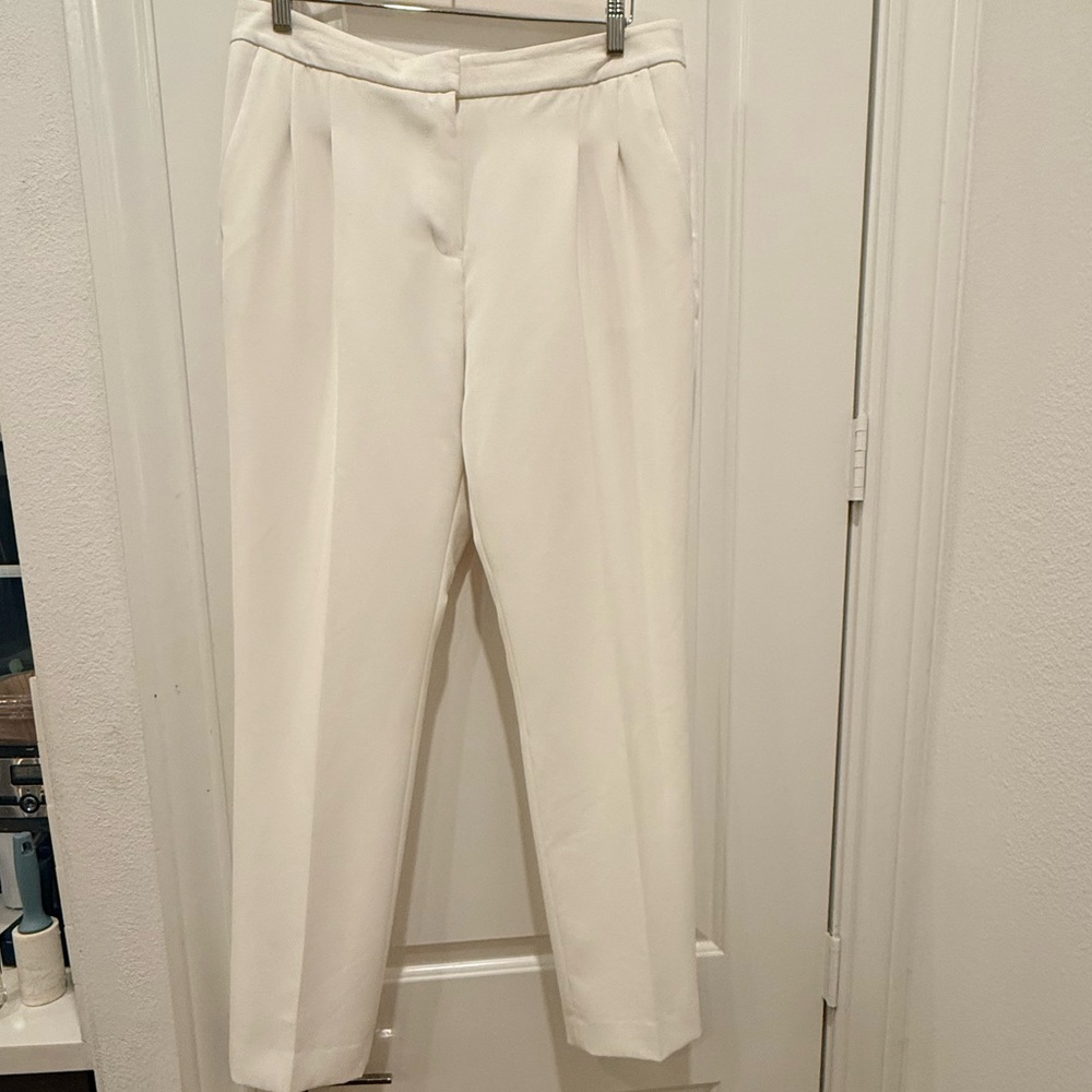 ANTONIO MELANI White Straight-Leg Tailored Pants